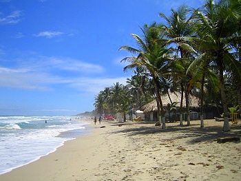 Looking south on Playa El Agua, Margarita Island