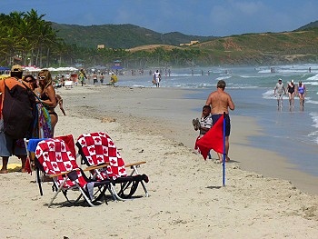 Canadian chairs at Playa El Agua, Margarita Island